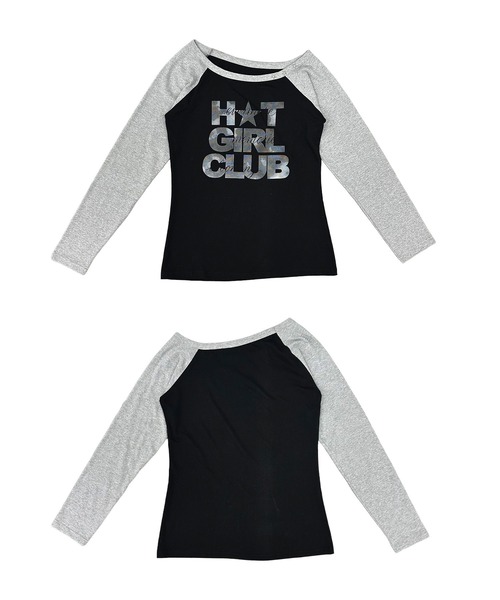 MATU:TA(マトゥータ)の「【困ったらコレ!】ショルダースタッズラグランTシャツ / ロンT 長袖 オフショルダー ミドル丈 配色 ロゴ レタリング スタッズ プリント 海外ファッション 海外ガール 星 スター Y2K カジュアル トレンド(Tシャツ/カットソー・レディース・ブラック/グレー/ホワイト・FREE)」の14枚目の写真