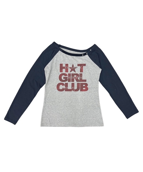 MATU:TA(マトゥータ)の「【困ったらコレ!】ショルダースタッズラグランTシャツ / ロンT 長袖 オフショルダー ミドル丈 配色 ロゴ レタリング スタッズ プリント 海外ファッション 海外ガール 星 スター Y2K カジュアル トレンド(Tシャツ/カットソー・レディース・ブラック/グレー/ホワイト・FREE)」の12枚目の写真