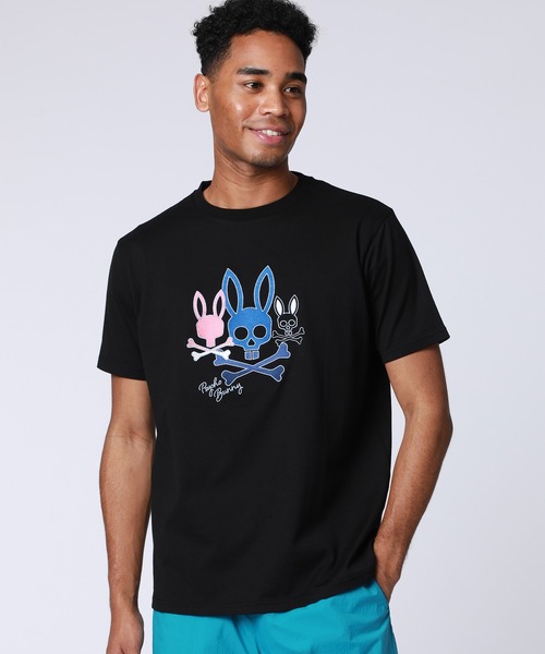 Psycho Bunny（サイコバニー）の「グラデーションBUNNY エンブロイダリーTシャツ（Tシャツ/カットソー・メンズ・ブラック/ホワイト・SMALL/MEDIUM/LARGE/X-LARGE）」の2枚目の写真