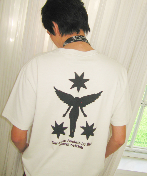 NICE GHOST CLUB(ナイスゴーストクラブ)の「SANCTUM SOCIETY PIGMENT DYED TEE_IVORY(NG2GMUT518A)(Tシャツ/カットソー・レディース・アイボリー・SMALL/MEDIUM/LARGE)」の3枚目の写真