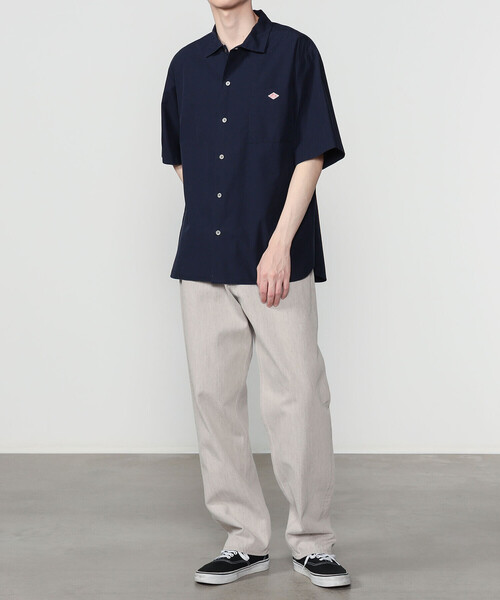 DANTON | コットンポプリン 半袖ワークシャツ SOLID MEN（シャツ