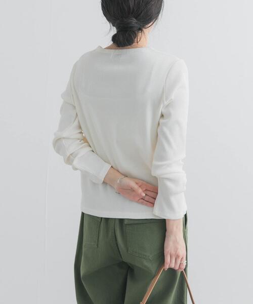 URBAN RESEARCH DOORS（アーバンリサーチドアーズ）の「リブボタンカットカーディガン（カーディガン/ボレロ・レディース・オフホワイト/ブラック/イエロー系その他・FREE）」の8枚目の写真