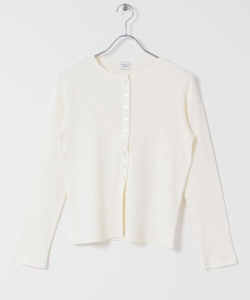 URBAN RESEARCH DOORS（アーバンリサーチドアーズ）の「リブボタンカットカーディガン（カーディガン/ボレロ・レディース・オフホワイト/ブラック/イエロー系その他・FREE）」の11枚目の写真