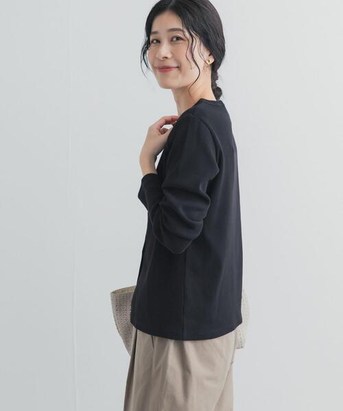 URBAN RESEARCH DOORS（アーバンリサーチドアーズ）の「リブボタンカットカーディガン（カーディガン/ボレロ・レディース・オフホワイト/ブラック/イエロー系その他・FREE）」の15枚目の写真