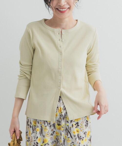 URBAN RESEARCH DOORS（アーバンリサーチドアーズ）の「リブボタンカットカーディガン（カーディガン/ボレロ・レディース・オフホワイト/ブラック/イエロー系その他・FREE）」の21枚目の写真