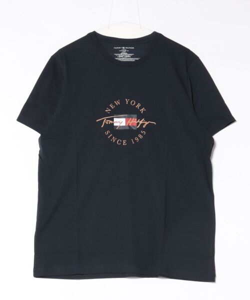 TOMMY HILFIGER(トミーヒルフィガー)の「【TOMMY HILFIGER】半袖Tシャツ クルーネック(Tシャツ/カットソー・メンズ・ネイビー/ホワイト・M/L/XL)」の1枚目の写真