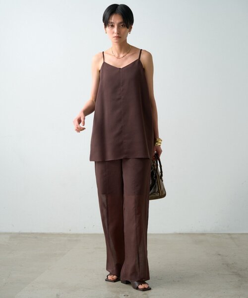 LOUNGEDRESS(ラウンジドレス)の「【JAPAN MADE】シアーパンツ(その他パンツ・レディース・ブラウン/ブラック・FREE)」の12枚目の写真