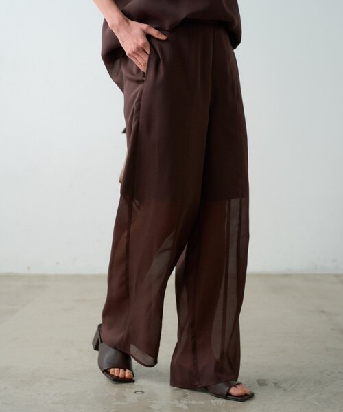 LOUNGEDRESS(ラウンジドレス)の「【JAPAN MADE】シアーパンツ(その他パンツ・レディース・ブラウン/ブラック・FREE)」の19枚目の写真