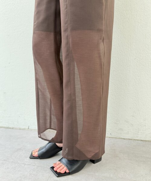 LOUNGEDRESS(ラウンジドレス)の「【JAPAN MADE】シアーパンツ(その他パンツ・レディース・ブラウン/ブラック・FREE)」の9枚目の写真