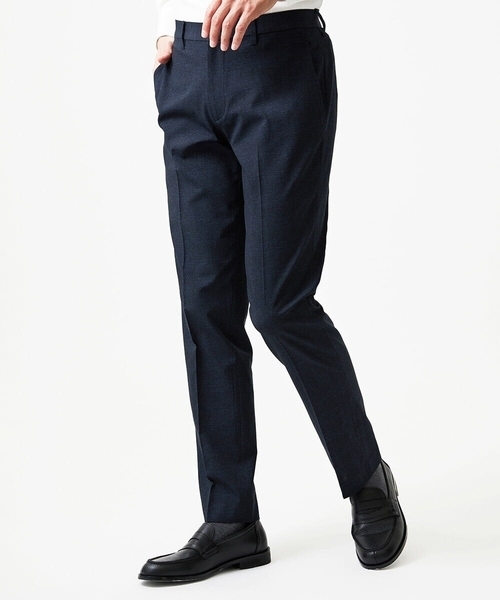 MICHEL KLEIN HOMME (ミッシェルクランオム)の「【セットアップ】グレンチェック柄スラックスパンツ(スラックス・メンズ・ネイビー/グレー・MEDIUM/LARGE/X-LARGE)」の3枚目の写真