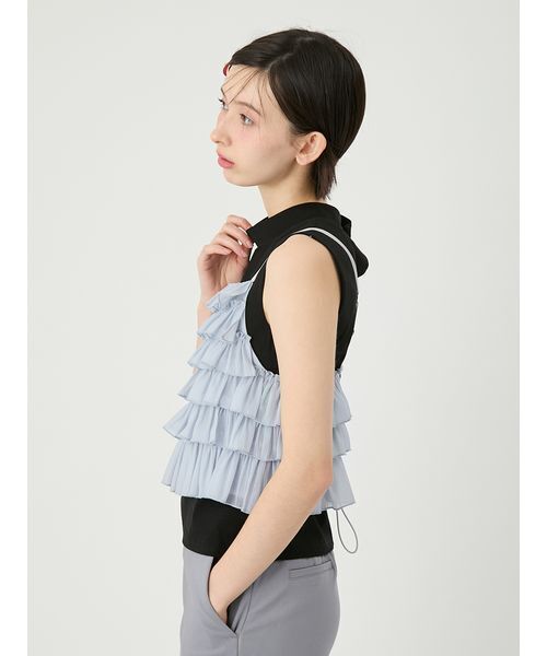 LILY BROWN（リリーブラウン）の「ビスチェセットカットトップス（Tシャツ/カットソー・レディース・アイボリー/ブラック/ピンク・F）」の8枚目の写真