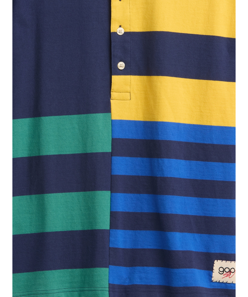 GAP(ギャップ)の「Gap × Sean Wotherspoon オーバーサイズ ミックスストライプ ボクシーポロシャツ(ポロシャツ・メンズ・ネイビー・XS/M/L/S/XL)」の11枚目の写真