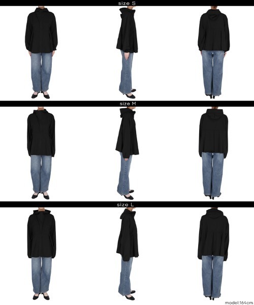 coca(coca)(コカ)の「UVカットタックぺプラムパーカー(パーカー・レディース・ブラック/グレイッシュベージュ・L/M/S)」の18枚目の写真