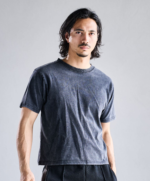 SILVER BULLET(シルバーバレット)の「『SILVER BULLET SELECT AP/シルバーバレットセレクト』ケミカル加工短丈半袖Tシャツ(Tシャツ/カットソー・メンズ・カモフラージュ/チャコール/ブラック/ホワイト・L/M)」の4枚目の写真
