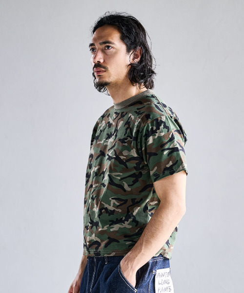 SILVER BULLET(シルバーバレット)の「『SILVER BULLET SELECT AP/シルバーバレットセレクト』ケミカル加工短丈半袖Tシャツ(Tシャツ/カットソー・メンズ・カモフラージュ/チャコール/ブラック/ホワイト・L/M)」の22枚目の写真