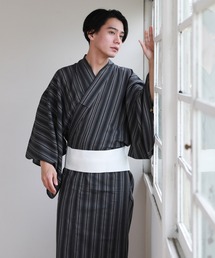 和なでしこ（ワナデシコ）の「浴衣 メンズ 3点 セット【浴衣・ワンタッチ角帯・下駄】（浴衣）」