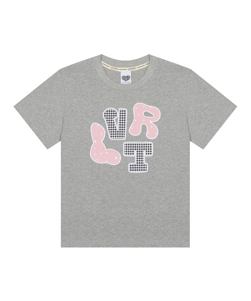 LUVISTRUE（ラヴイズトゥルー）の「LVTR PATCH TEE(3COLOR)（Tシャツ/カットソー・レディース・グレー/ネイビー/ホワイト・FREE）」の2枚目の写真