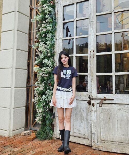 LUVISTRUE（ラヴイズトゥルー）の「LVTR PATCH TEE(3COLOR)（Tシャツ/カットソー・レディース・グレー/ネイビー/ホワイト・FREE）」の21枚目の写真