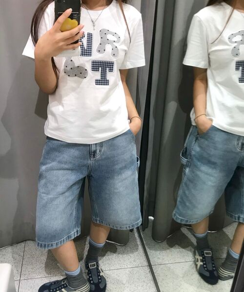 LUVISTRUE（ラヴイズトゥルー）の「LVTR PATCH TEE(3COLOR)（Tシャツ/カットソー・レディース・グレー/ネイビー/ホワイト・FREE）」の15枚目の写真