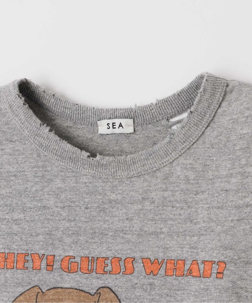 SEA(シー)の「VINTAGE RRもしもし ダメージ 88 ショートTEE(Tシャツ/カットソー・レディース・ホワイト/グレー・ONE SIZE)」の5枚目の写真