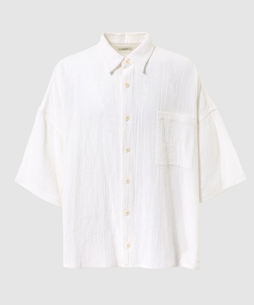 WhoWhat(フーワット)の「5X SHIRT <SHORT SLEEVE>(シャツ/ブラウス・メンズ・レッド系その他/ホワイト・FREE)」の1枚目の写真