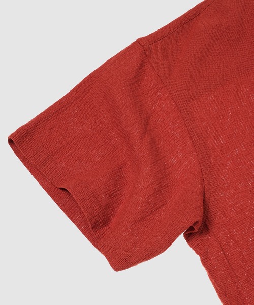 WhoWhat(フーワット)の「5X SHIRT <SHORT SLEEVE>(シャツ/ブラウス・メンズ・レッド系その他/ホワイト・FREE)」の4枚目の写真