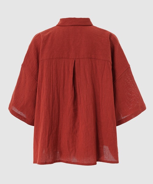 WhoWhat(フーワット)の「5X SHIRT <SHORT SLEEVE>(シャツ/ブラウス・メンズ・レッド系その他/ホワイト・FREE)」の3枚目の写真