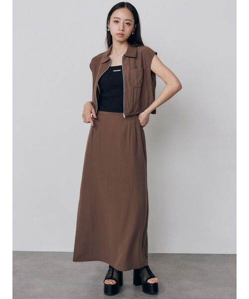 MURUA(ムルーア)の「【セットアップ対応】ブラッシュライクスカート 夏服(スカート・レディース・アイボリー/ブラウン/ブラック・2/1)」の21枚目の写真