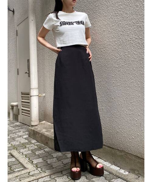 MURUA(ムルーア)の「【セットアップ対応】ブラッシュライクスカート 夏服(スカート・レディース・アイボリー/ブラウン/ブラック・2/1)」の7枚目の写真