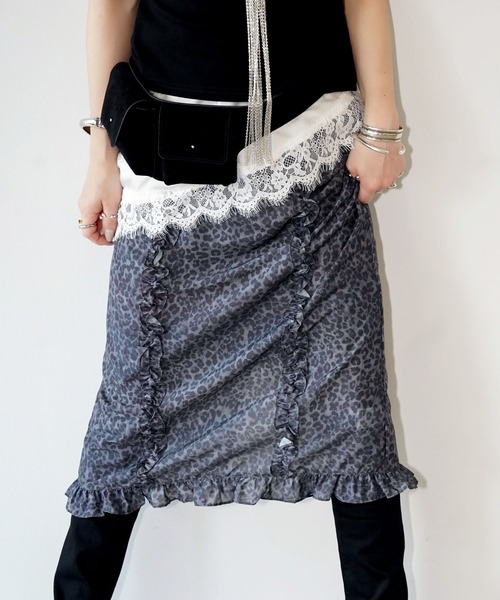 chuclla（チュクラ）の「レオパードシアースカート chw26s279（スカート・レディース・グレー・S/M）」の10枚目の写真