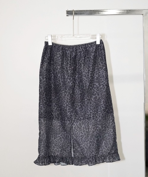 chuclla（チュクラ）の「レオパードシアースカート chw26s279（スカート・レディース・グレー・S/M）」の4枚目の写真