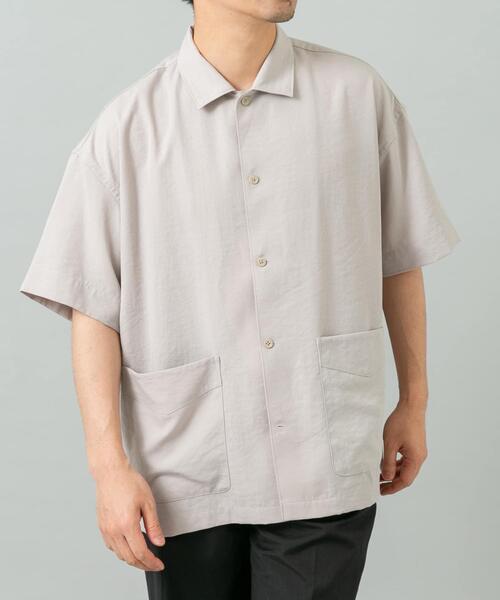 URBAN RESEARCH ROSSO MEN（アーバンリサーチロッソメン）の「『セットアップ対応』『防シワ/速乾』ドライイージーショートスリーブシャツジャケット（シャツ/ブラウス・メンズ・ベージュ系その他/ネイビー/ブラック/チャコールグレー・MEDIUM/LARGE）」の6枚目の写真