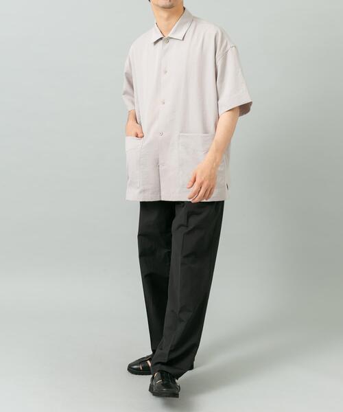 URBAN RESEARCH ROSSO MEN（アーバンリサーチロッソメン）の「『セットアップ対応』『防シワ/速乾』ドライイージーショートスリーブシャツジャケット（シャツ/ブラウス・メンズ・ベージュ系その他/ネイビー/ブラック/チャコールグレー・MEDIUM/LARGE）」の8枚目の写真