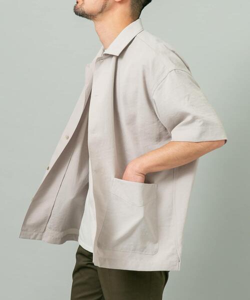 URBAN RESEARCH ROSSO MEN（アーバンリサーチロッソメン）の「『セットアップ対応』『防シワ/速乾』ドライイージーショートスリーブシャツジャケット（シャツ/ブラウス・メンズ・ベージュ系その他/ネイビー/ブラック/チャコールグレー・MEDIUM/LARGE）」の10枚目の写真
