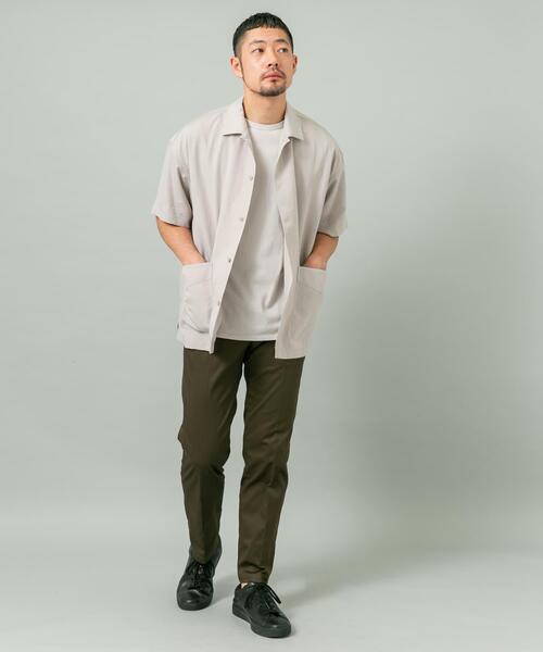 URBAN RESEARCH ROSSO MEN（アーバンリサーチロッソメン）の「『セットアップ対応』『防シワ/速乾』ドライイージーショートスリーブシャツジャケット（シャツ/ブラウス・メンズ・ベージュ系その他/ネイビー/ブラック/チャコールグレー・MEDIUM/LARGE）」の11枚目の写真