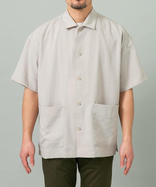 URBAN RESEARCH ROSSO MEN（アーバンリサーチロッソメン）の「『セットアップ対応』『防シワ/速乾』ドライイージーショートスリーブシャツジャケット（シャツ/ブラウス・メンズ・ベージュ系その他/ネイビー/ブラック/チャコールグレー・MEDIUM/LARGE）」の12枚目の写真