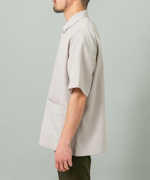 URBAN RESEARCH ROSSO MEN（アーバンリサーチロッソメン）の「『セットアップ対応』『防シワ/速乾』ドライイージーショートスリーブシャツジャケット（シャツ/ブラウス・メンズ・ベージュ系その他/ネイビー/ブラック/チャコールグレー・MEDIUM/LARGE）」の13枚目の写真