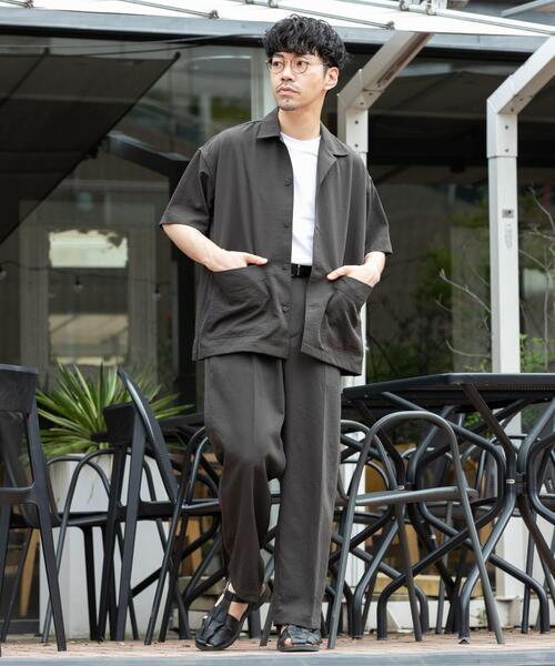 URBAN RESEARCH ROSSO MEN（アーバンリサーチロッソメン）の「『セットアップ対応』『防シワ/速乾』ドライイージーショートスリーブシャツジャケット（シャツ/ブラウス・メンズ・ベージュ系その他/ネイビー/ブラック/チャコールグレー・MEDIUM/LARGE）」の20枚目の写真