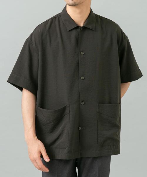 URBAN RESEARCH ROSSO MEN（アーバンリサーチロッソメン）の「『セットアップ対応』『防シワ/速乾』ドライイージーショートスリーブシャツジャケット（シャツ/ブラウス・メンズ・ベージュ系その他/ネイビー/ブラック/チャコールグレー・MEDIUM/LARGE）」の22枚目の写真