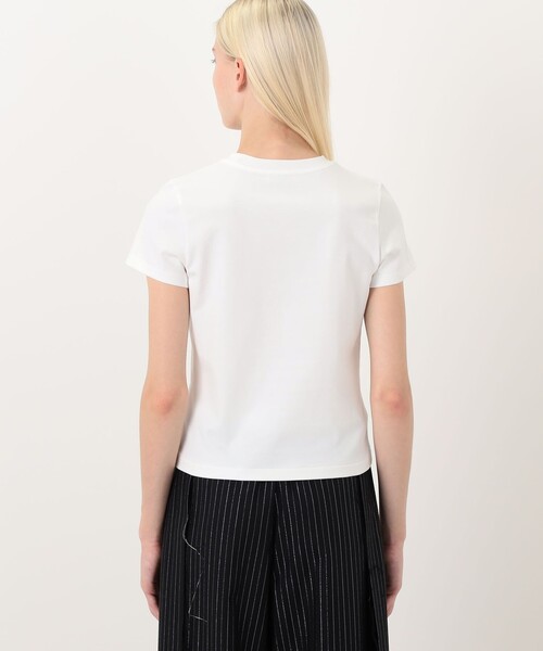 EDITION(エディション)の「ヘビーコットン コンパクトフィットティー(Tシャツ/カットソー・レディース・ベージュ/ホワイト・FREE)」の6枚目の写真