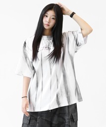 スプレーグラデーション ペイントスプラッシュ オーバーサイズ半袖Tシャツ ユニセックス