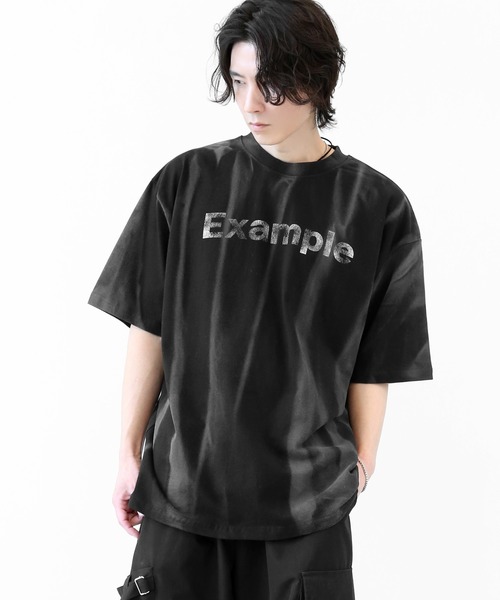 minsobi(ミンソビ)の「スプレーグラデーション ペイントスプラッシュ オーバーサイズ半袖Tシャツ ユニセックス(Tシャツ/カットソー・メンズ・ホワイト/ブラック・FREE)」の1枚目の写真