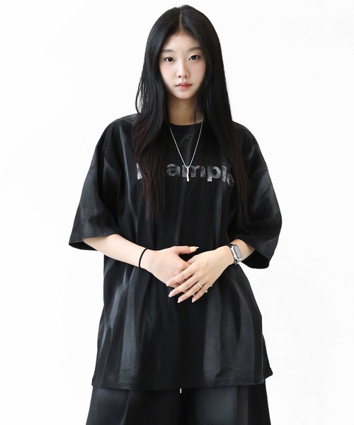 minsobi(ミンソビ)の「スプレーグラデーション ペイントスプラッシュ オーバーサイズ半袖Tシャツ ユニセックス(Tシャツ/カットソー・メンズ・ホワイト/ブラック・FREE)」の13枚目の写真