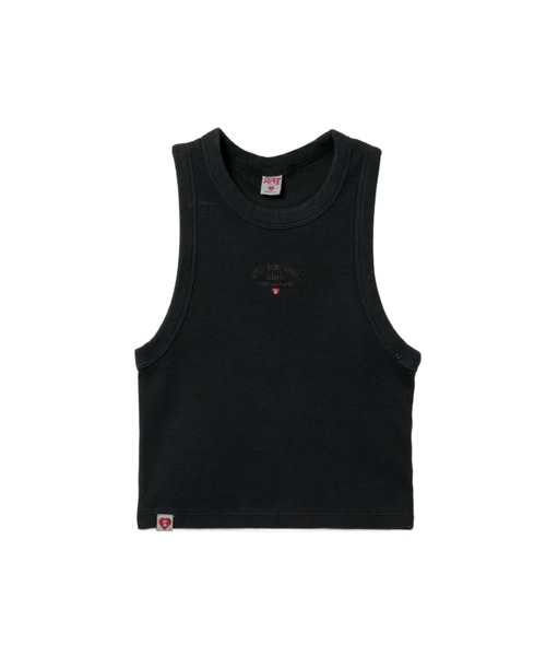 A BATHING APE（アベイシングエイプ）の「APEE BABY EMBROIDERY PIGMENT DYE CROP TANK TOP（タンクトップ・レディース・ブラック/ブルー/バーガンディー・SMALL/X-SMALL）」の2枚目の写真