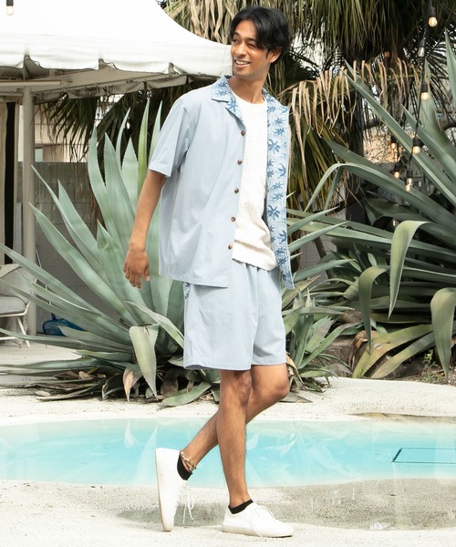Kahiko(カヒコ)の「【Kahiko】SURF&Palms メンツァーMEN'Sハーフパンツ(その他パンツ・メンズ・ブルー/ベージュ/ネイビー・FREE)」の7枚目の写真
