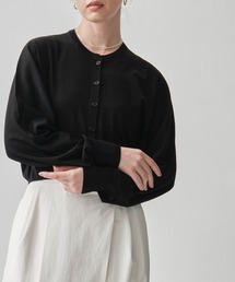 [GOOD PEOPLE GOOD STITCHING GOOD PRODUCT/グッドピープル グッドステッチング グッドプロダクト]Crew Neck Cropped Knit Cardigan