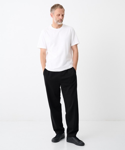 ATTACHMENT(アタッチメント)の「【ATTACHMENT/アタッチメント】COTTON DOUBLE FACE SLIM FIT S/S TEE/コットンダブルフェイス スリムフィットS/S Tシャツ(Tシャツ/カットソー・メンズ・ホワイト/ブラック・2/3)」の4枚目の写真