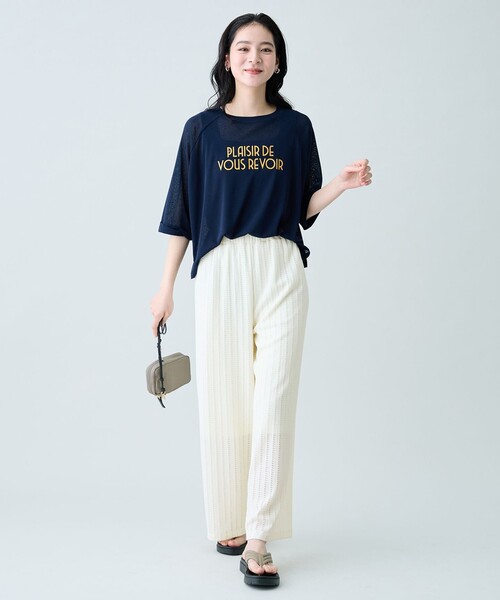 ANY(エニィ)の「シアークロップドプルオーバー(Tシャツ/カットソー・レディース・イエロー系/ホワイト系2/ネイビー系/アイボリー系・X-LARGE)」の7枚目の写真