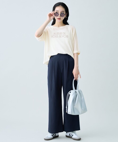 ANY(エニィ)の「シアークロップドプルオーバー(Tシャツ/カットソー・レディース・イエロー系/ホワイト系2/ネイビー系/アイボリー系・X-LARGE)」の15枚目の写真