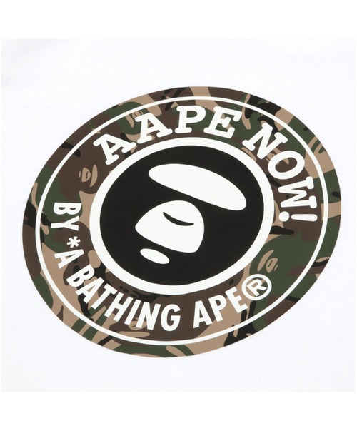 AAPE BY A BATHING APE(エーエイプバイアベイシングエイプ)の「AAPE MAIN TEE(Tシャツ/カットソー・メンズ・ホワイト/ブラック・SMALL/MEDIUM/LARGE/X-LARGE/XX-LARGE)」の4枚目の写真